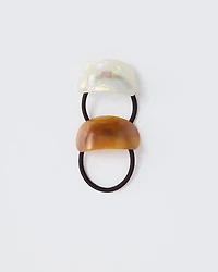 Hair Elastics with Acrylic Plate