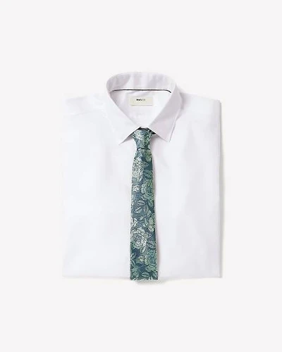 Slim-Fit Solid Supima (R) Cotton Twill Dress Shirt