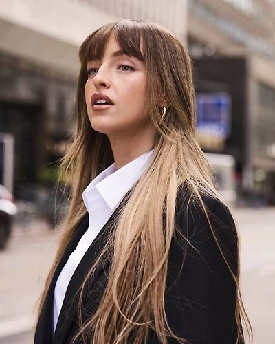 Wool-Blend Oversized One-Button Blazer