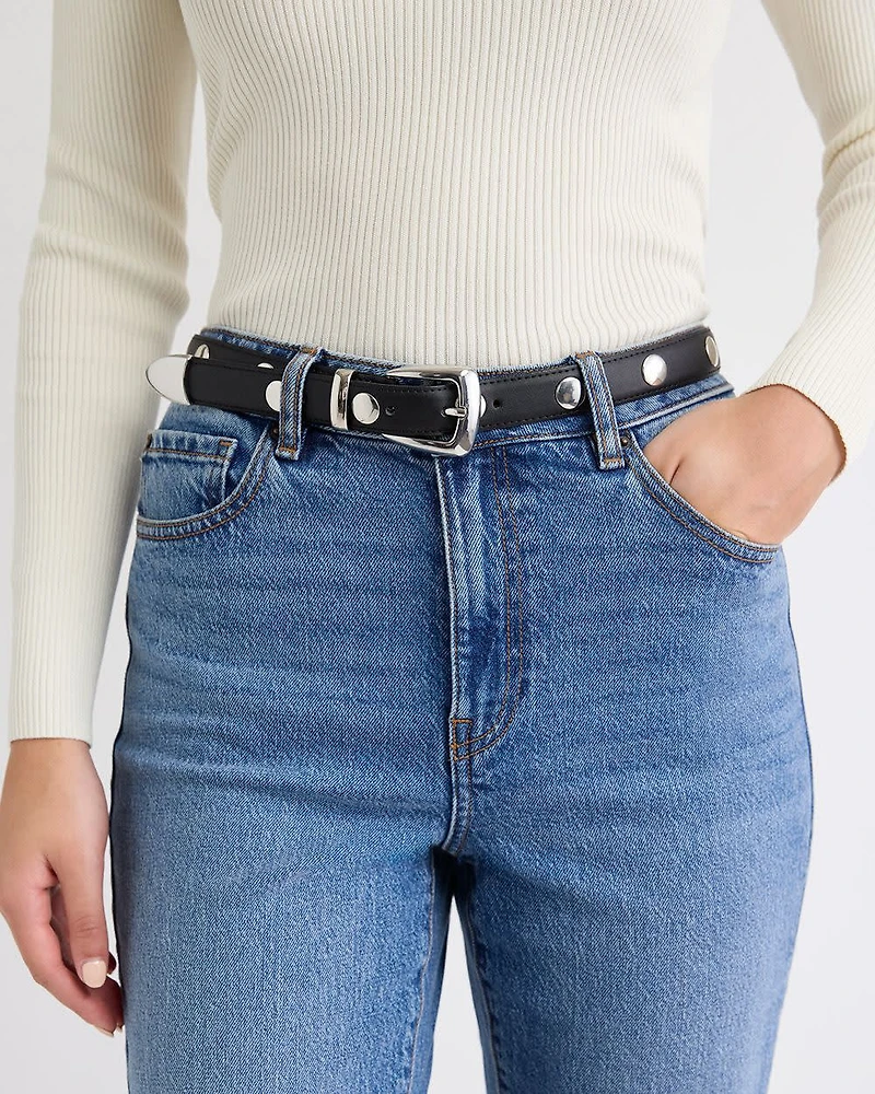 Studded Leather Belt