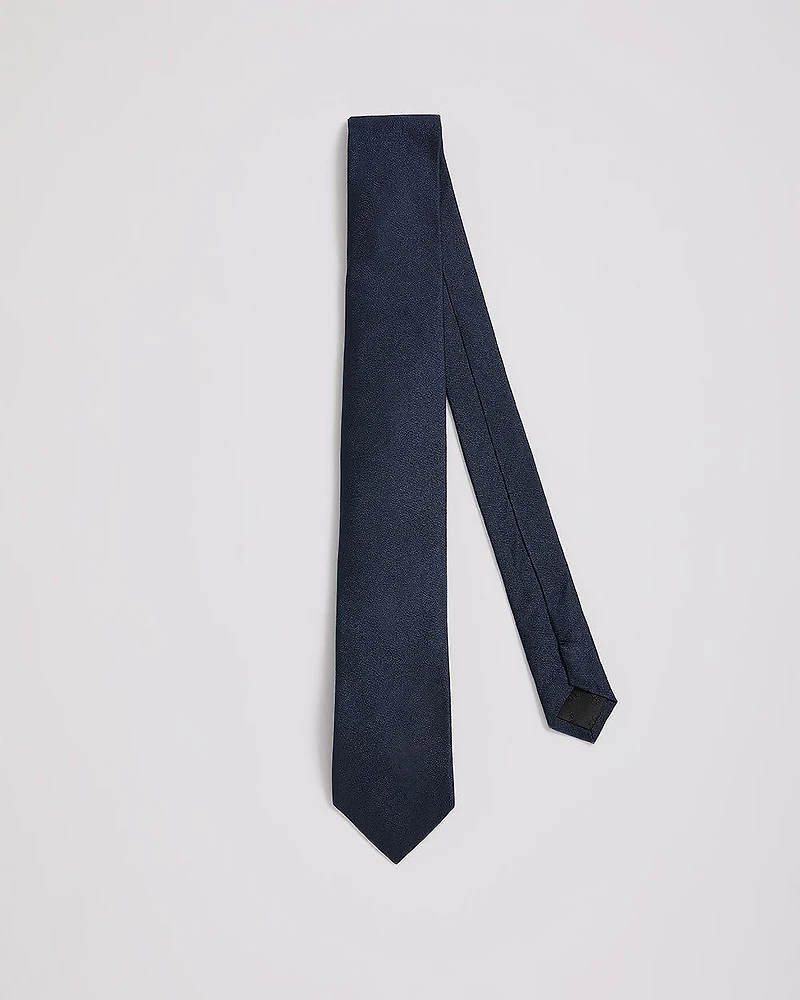 Blue Skinny Textured Tie