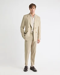Tapered-Leg Beige Suit Pant