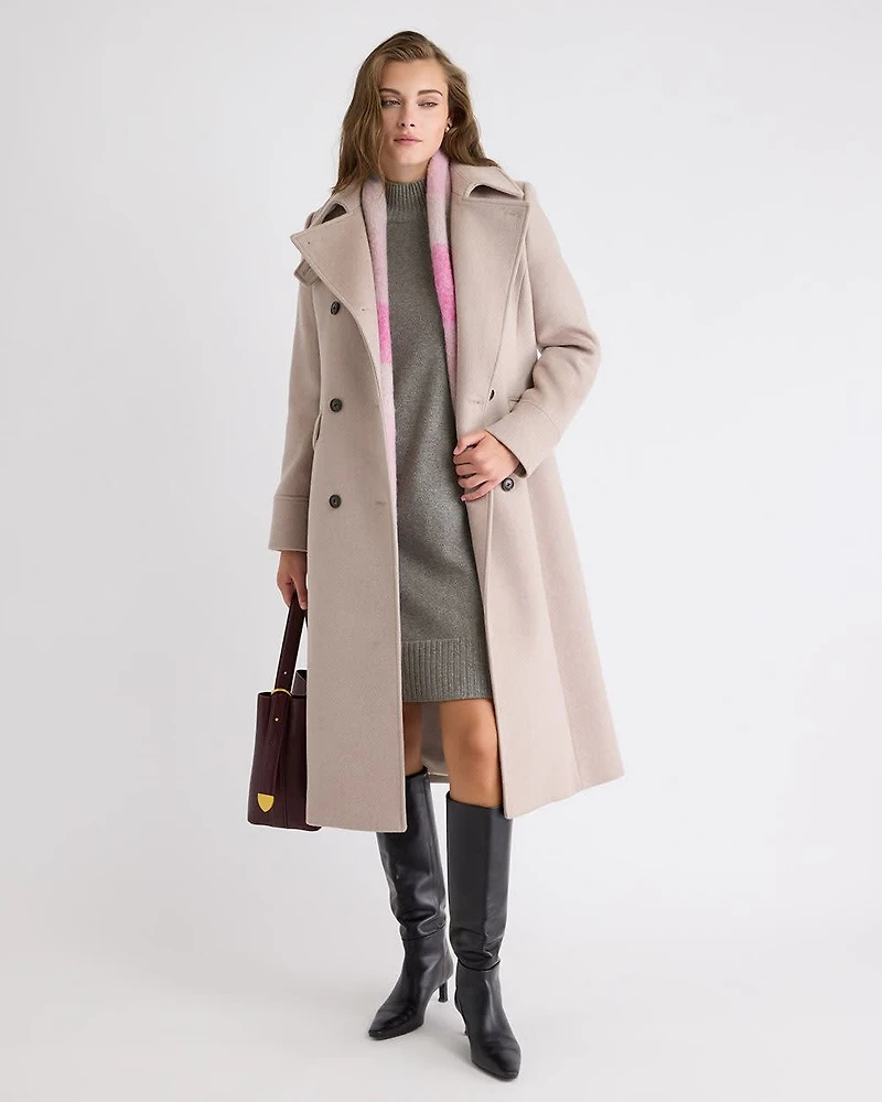 Wool-Blend Double-Breasted Coat