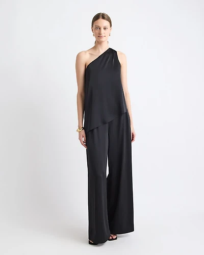 High-Rise Satin Palazzo Pant