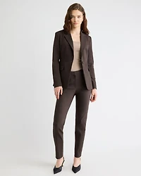 Limitless Brown Mid-Rise Slim-Leg Signature Ankle Pant