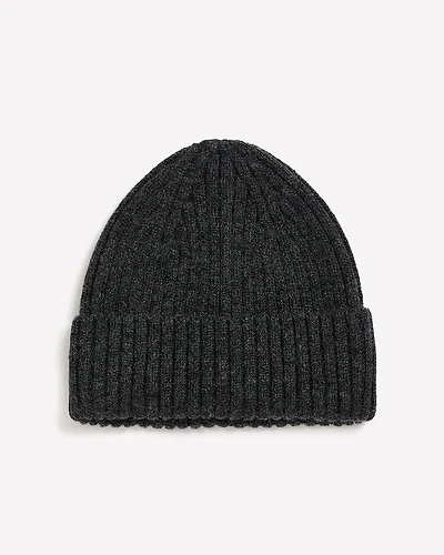Ribbed Wool-Blend Beanie