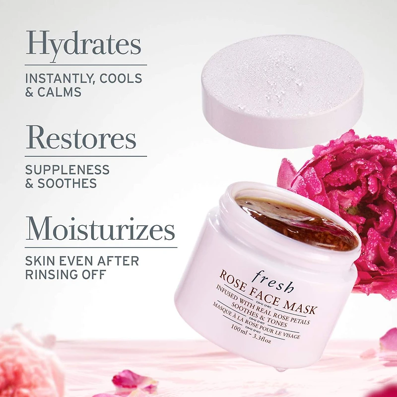 Masque visage à la rose