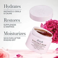 Masque visage à la rose