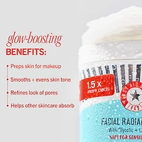 Disques exfoliants éclat du visage aux acides glycolique et lactique avec AHA