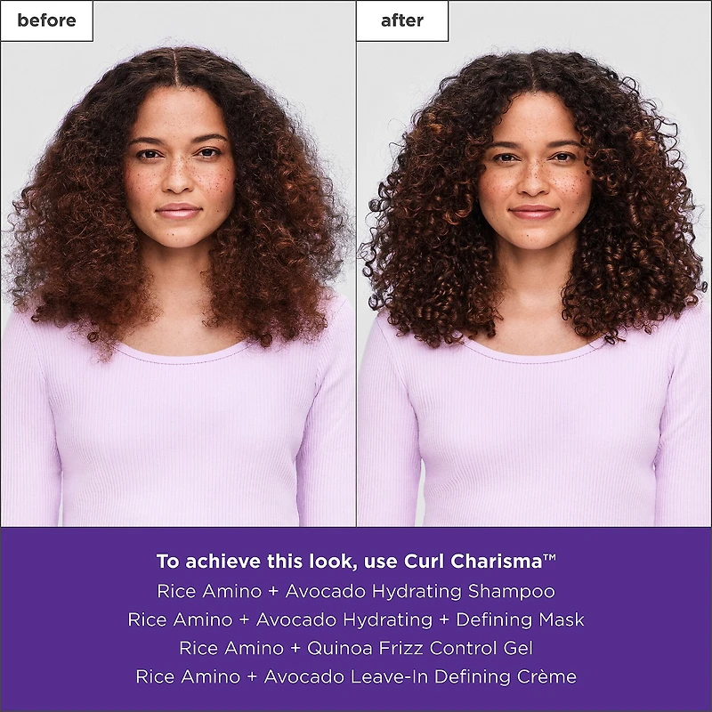 Crème de définition sans rinçage acide aminé de riz + avocat Curl Charisma™