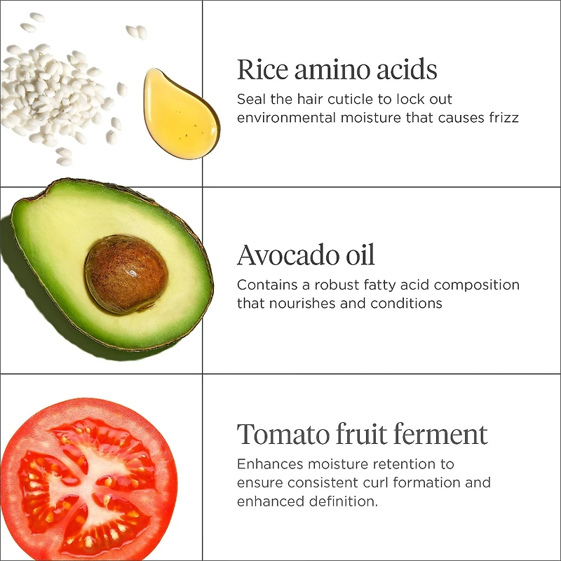 Crème de définition sans rinçage acide aminé de riz + avocat Curl Charisma™