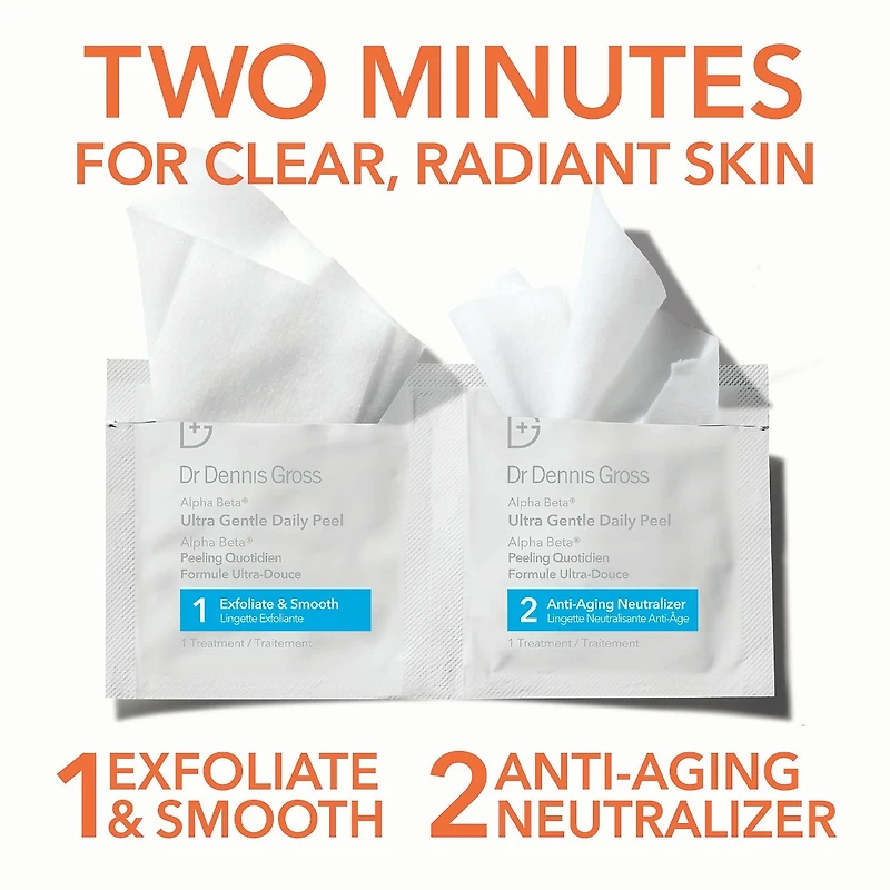 Tampons exfoliants quotidiens ultradoux pour peau sensible Alpha Beta®