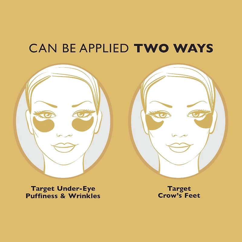 Timbres de gel hydratants pour les yeux 24K Gold Pure Luxury Liftants et raffermissants