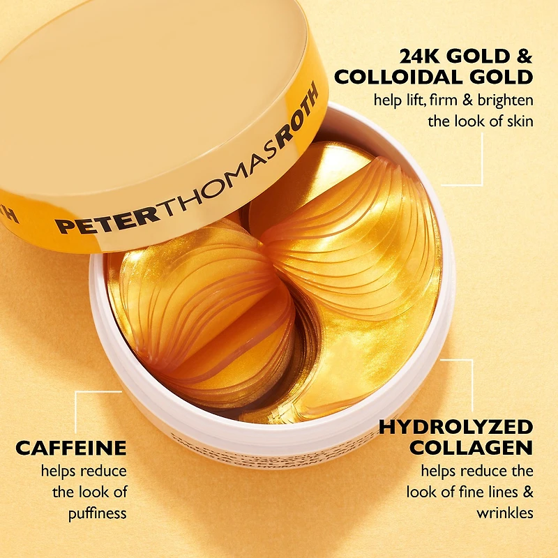 Timbres de gel hydratants pour les yeux 24K Gold Pure Luxury Liftants et raffermissants