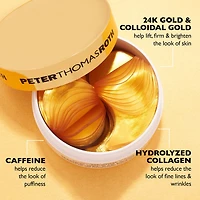 Timbres de gel hydratants pour les yeux 24K Gold Pure Luxury Liftants et raffermissants