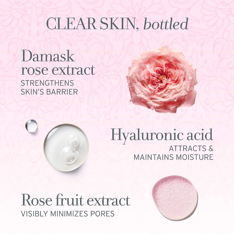 Lotion tonique hydratation profonde à la rose et l’acide hyaluronique