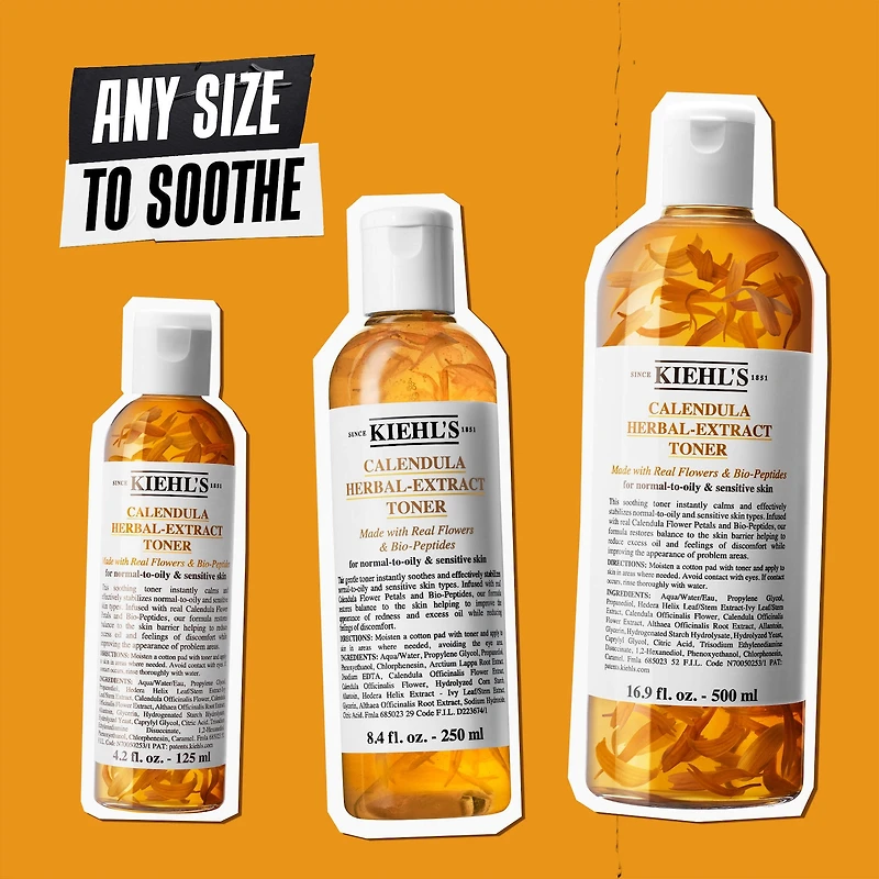 Tonique sans alcool à l'extrait végétal de calendula