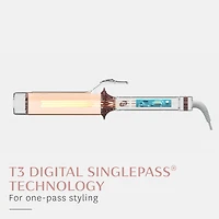 BodyWaver 1.75” Professional Ceramic Styling Iron for Waves and Volume (White & Rose Gold)