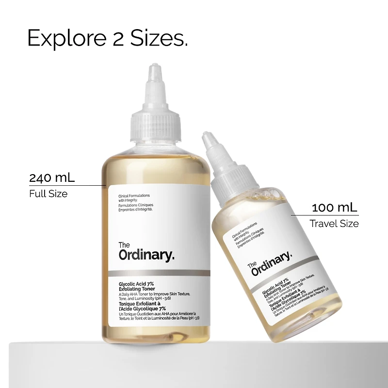 Lotion tonique quotidienne exfoliante et illuminante à 7 % d’acide glycolique