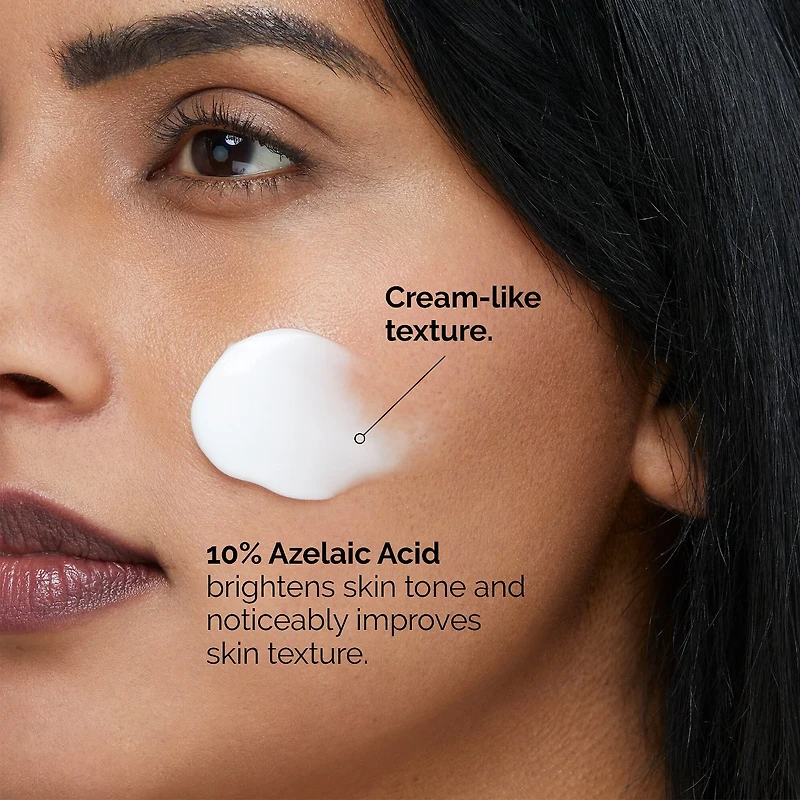 Crème à suspension d’acide azélique 10 % pour les rougeurs et la peau sujette aux imperfections
