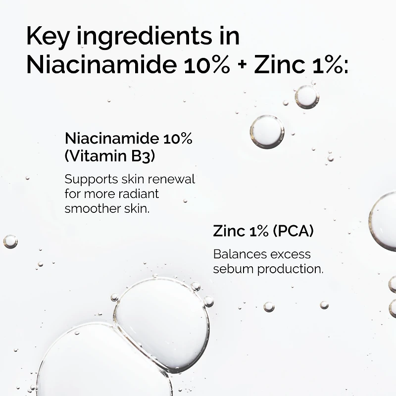 Sérum régulateur de sébum avec niacinamide à 10 % et zinc 1 %