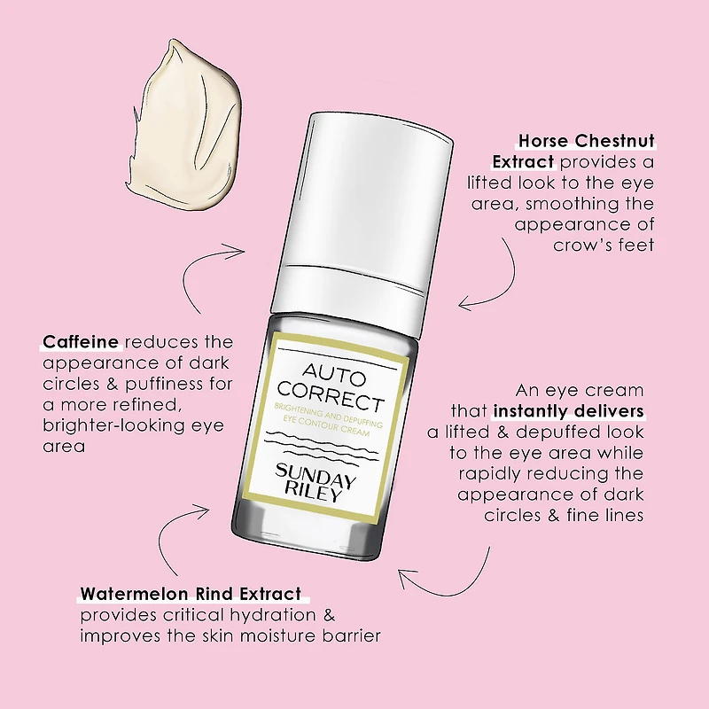 Autocorrect Brightening and Depuffing Eye Contour Cream