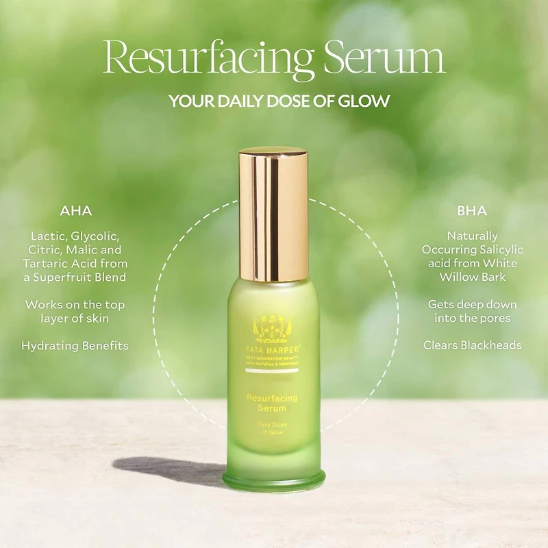 Sérum resurfaçant et illuminateur avec AHA + BHA et vitamine C
