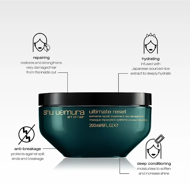 Masque capillaire Ultimate Reset pour cheveux très endommagés