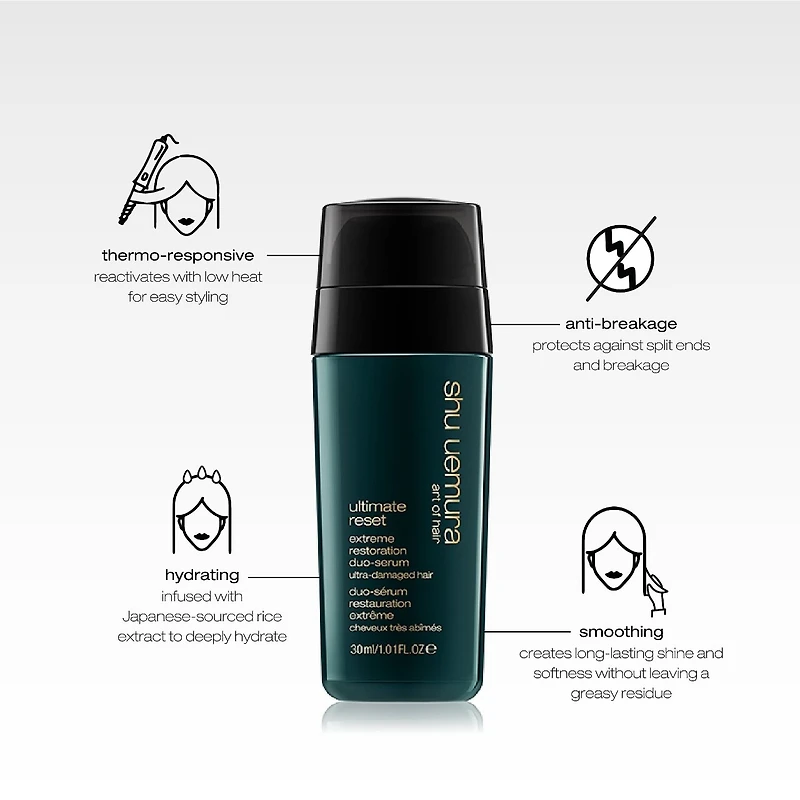 Sérum Ultimate Reset pour cheveux endommagés