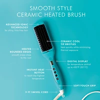 Brosse chauffante lissante en céramique