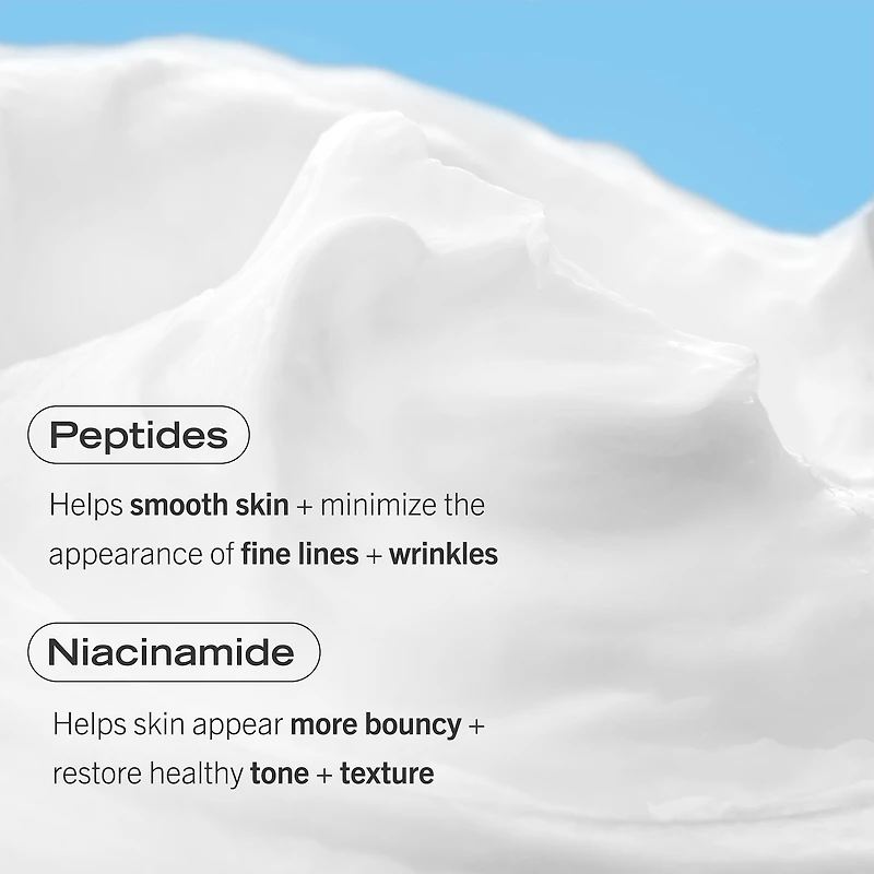 Crème raffermissante avec peptides, niacinamide et collagène