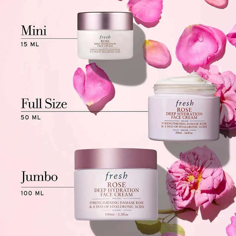Hydratant profond à la rose et l’acide hyaluronique