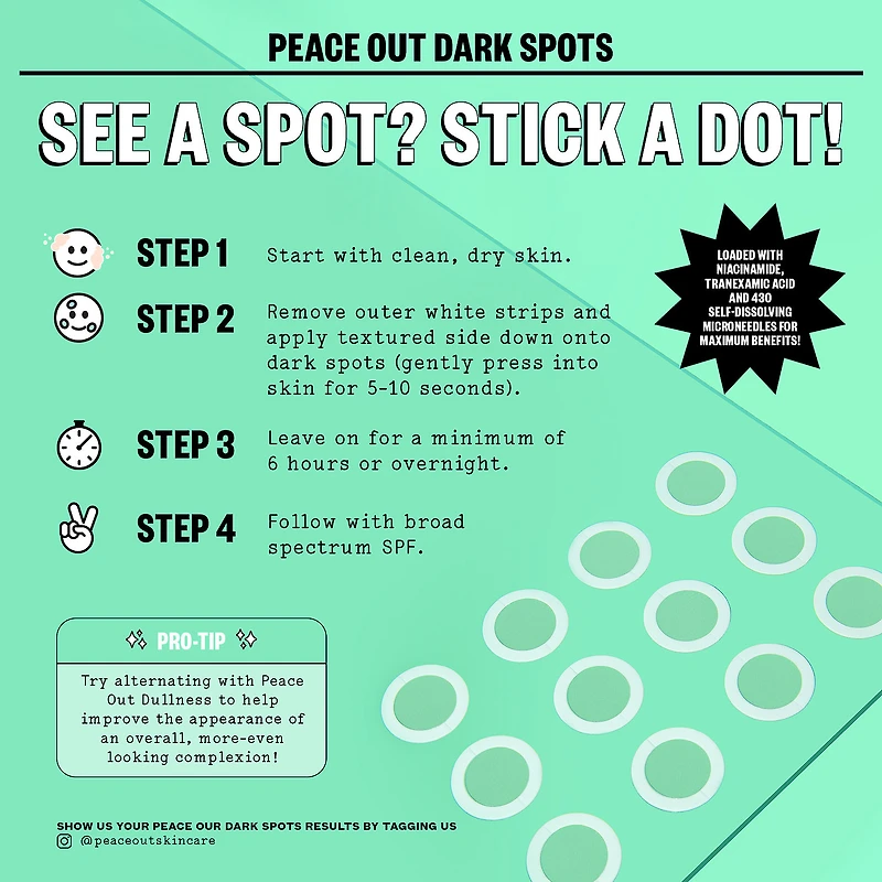 Microneedling Dark Spot Brightening Dots