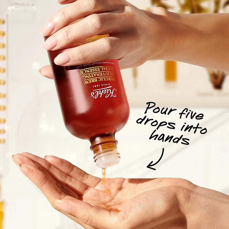 Essence de soin du visage infusé d’acide férulique et lactique