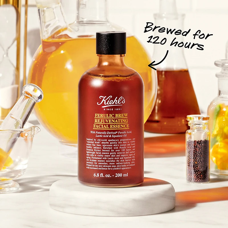 Essence de soin du visage infusé d’acide férulique et lactique