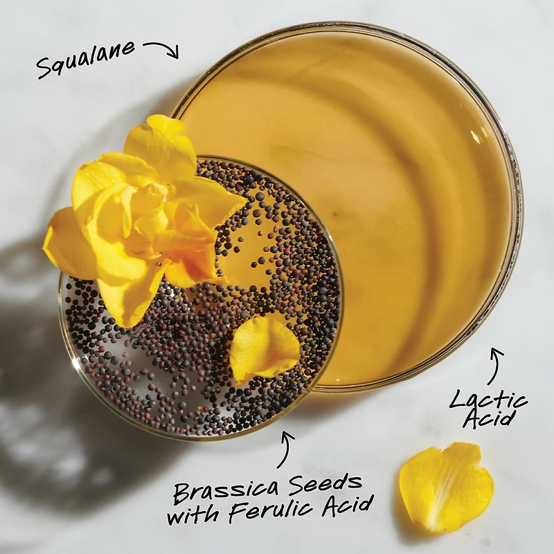 Essence de soin du visage infusé d’acide férulique et lactique