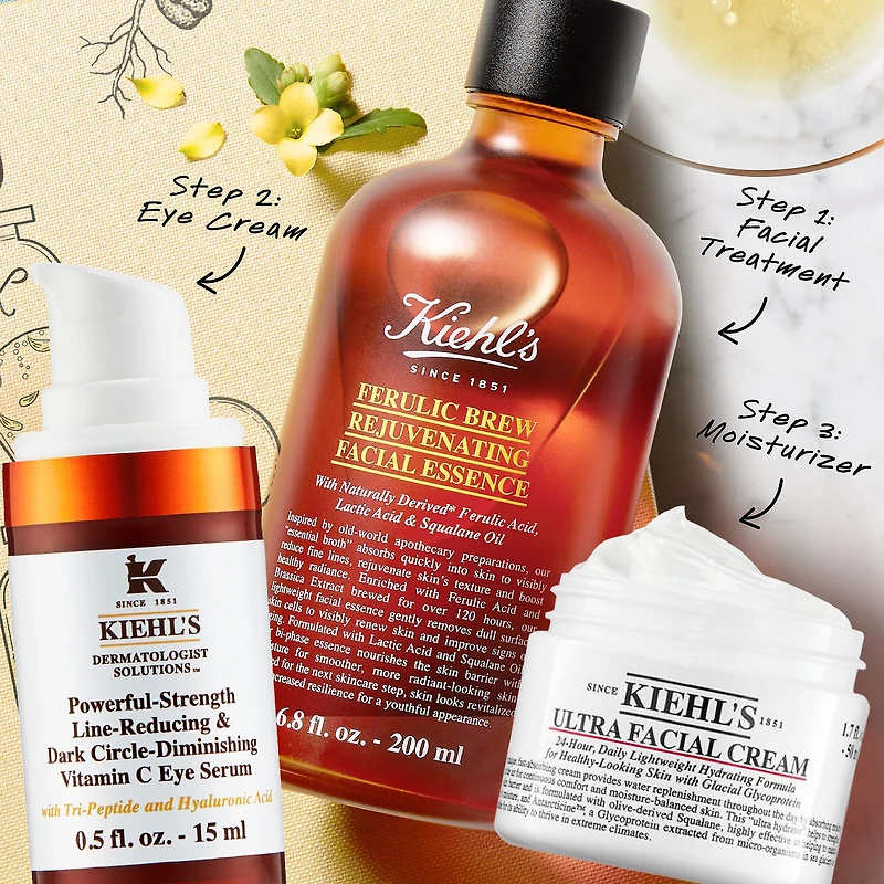 Essence de soin du visage infusé d’acide férulique et lactique