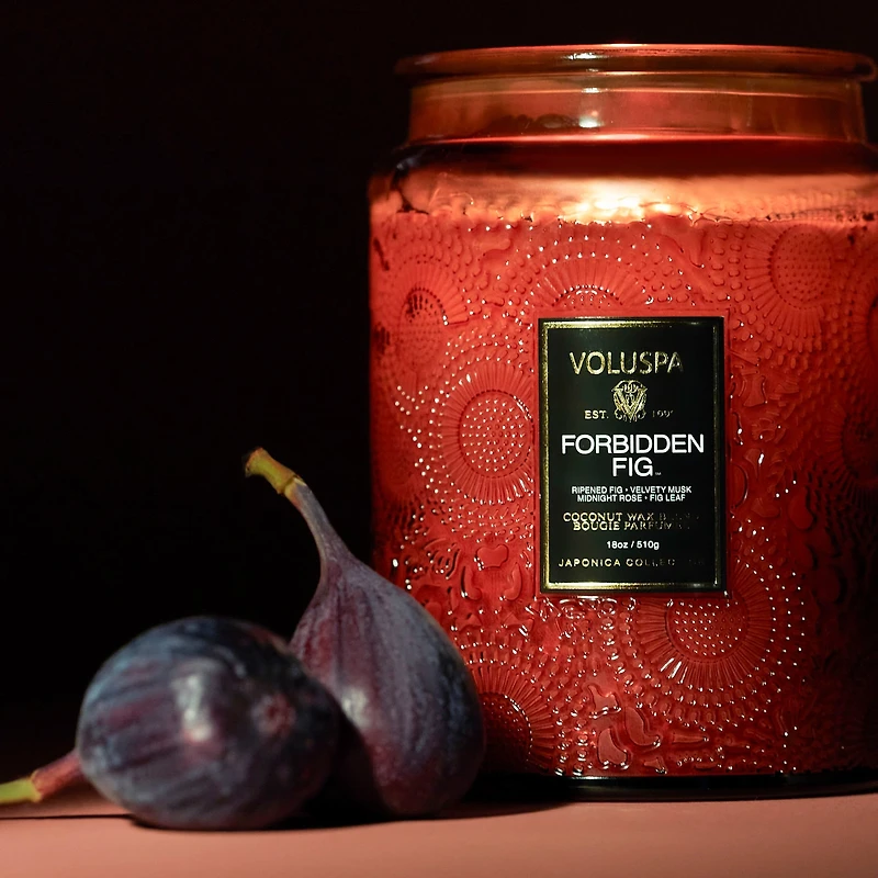 Forbidden Fig Glass Jar Candle
