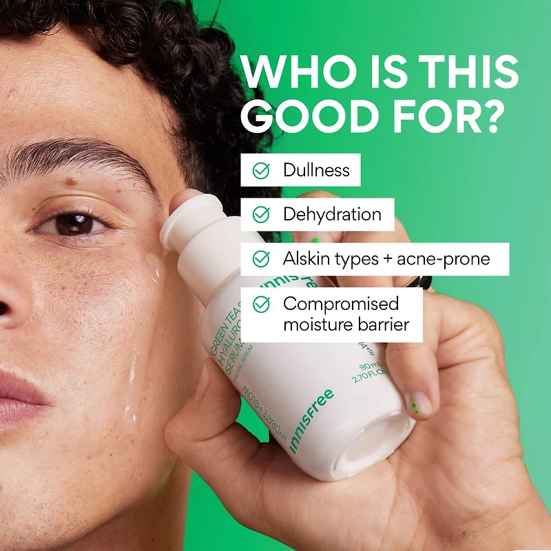 Sérum rechargeable à l’acide hyaluronique et au thé vert