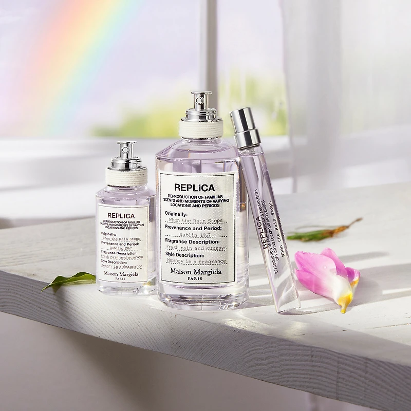 Eau de Toilette ‘REPLICA’ When the Rain Stops avec rose et accord frais aquatique
