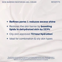 Gel-crème régénérant la barrière cutanée et affinant les pores avec niacinamide