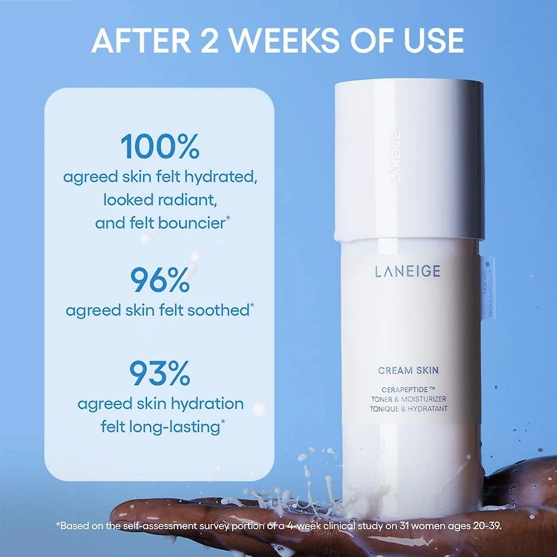 Minicrème tonifiante et hydratante rechargeable pour la peau avec céramides et peptides
