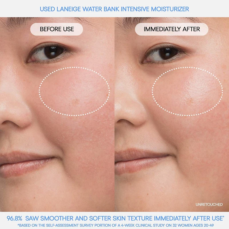 Crème hydratante intensive Water Bank Blue Hyaluronique avec peptides et squalane