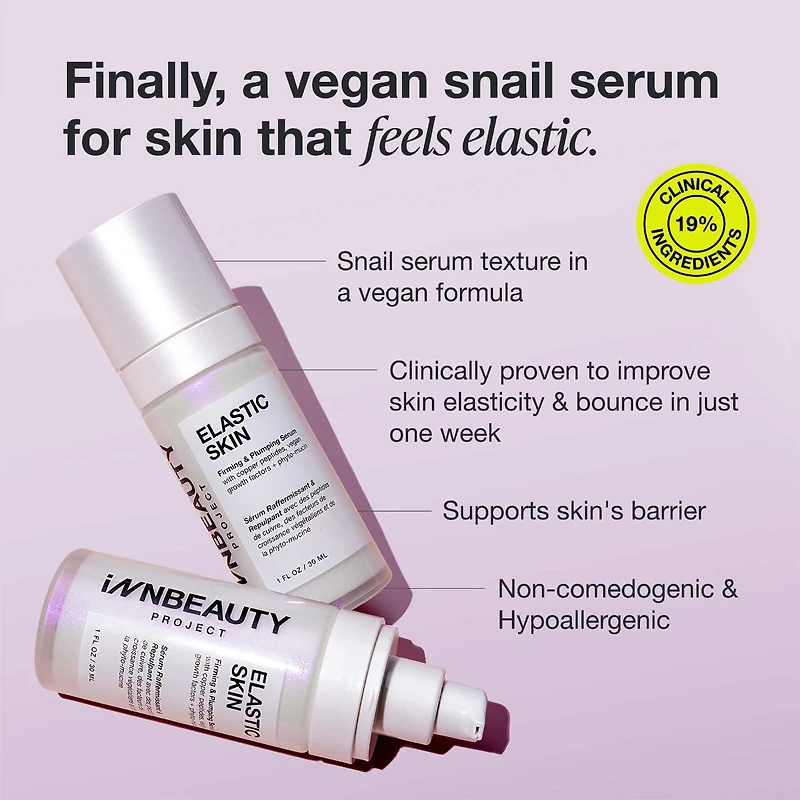 Elastic Skin Firming & Plumping Vegan Growth Factor Serum with Copper Peptides
