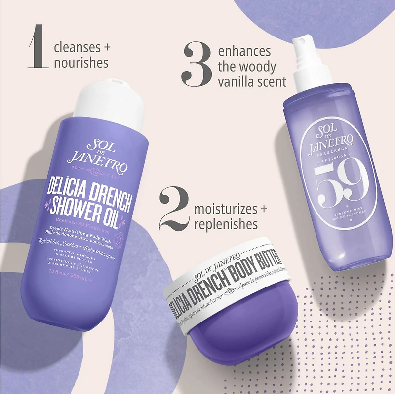 Delícia Drench™ Moisturizing Shower Oil for Dry Skin