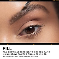 Pinceau à sourcils biseauté à double extrémité 7B