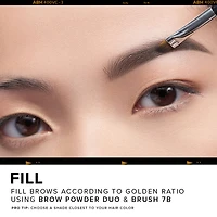 Pinceau à sourcils biseauté à double extrémité 7B
