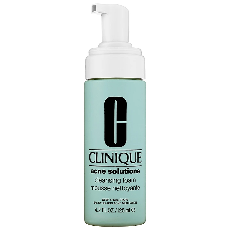 CLINIQUE Acne Solutions™ Cleansing Foam Face Wash with 2% Salicylic Acid 4.2 oz/ 125 mL