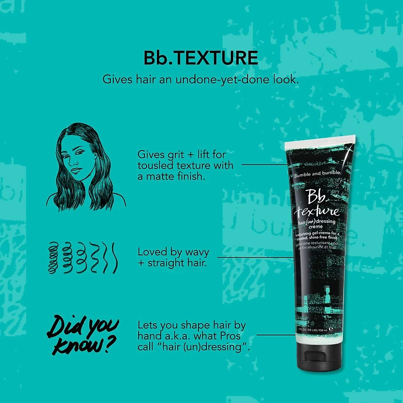 Crème coiffante pour texturiser les cheveux