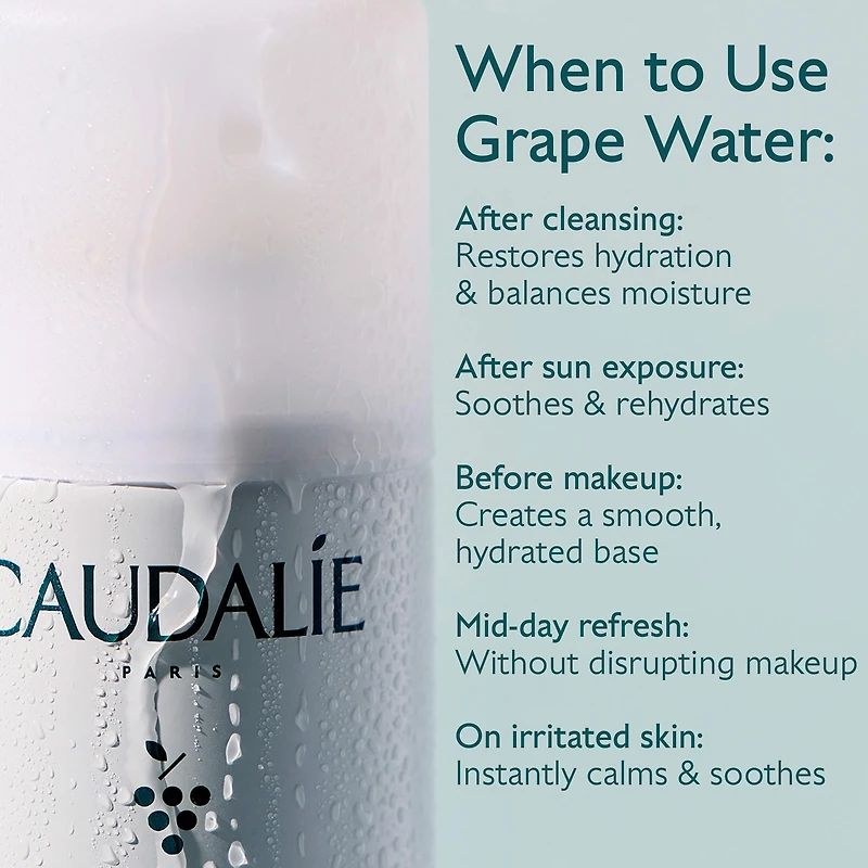 Brume hydratante pour le visage Eau de raisin